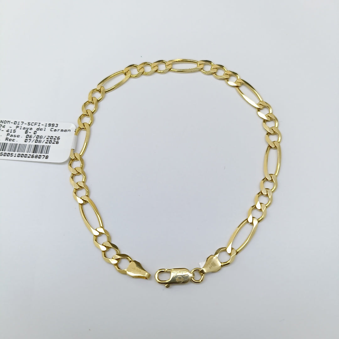 PULSERAS CABALLERO CARTIER 3 1 AMARILLA ORO 14K 7.3 (NUEVO)
