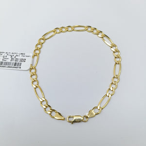 PULSERAS CABALLERO CARTIER 3 1 AMARILLA ORO 14K 7.3 (NUEVO)