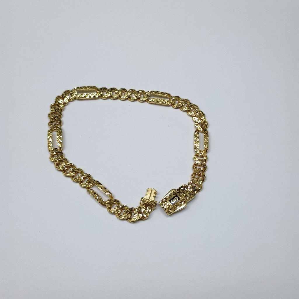 PULSERA CABALLERO MONACO ORO 10K 7.1 (NUEVO)