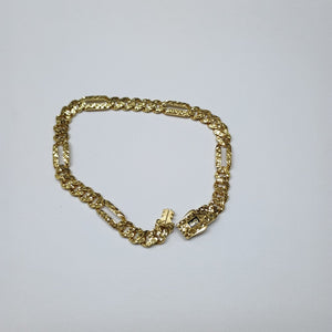 PULSERA CABALLERO MONACO ORO 10K 7.1 (NUEVO)