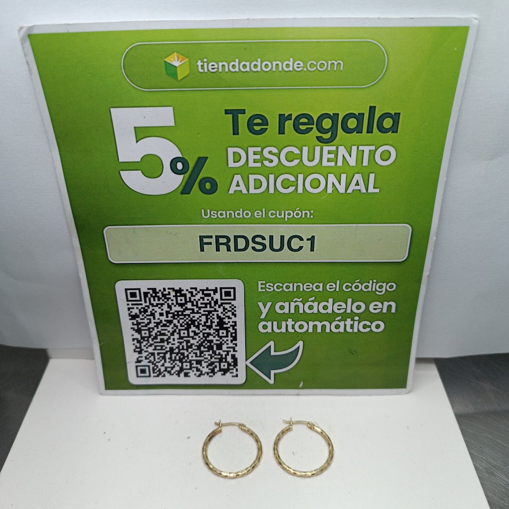 ARRACADAS PAR ORO 14 K 2.6 GRMS (SEMINUEVO)