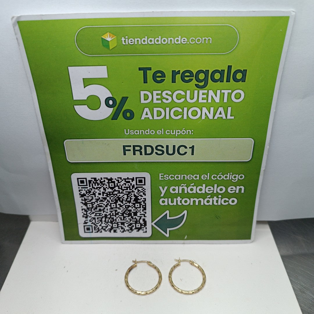 ARRACADAS PAR ORO 14 K 2.6 GRMS (SEMINUEVO)