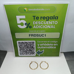 ARRACADAS PAR ORO 14 K 2.6 GRMS (SEMINUEVO)