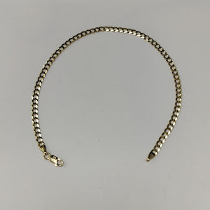 PULSERAS CABALLERO BARBADA AMARILLA ORO 14K 2.7 (NUEVO)