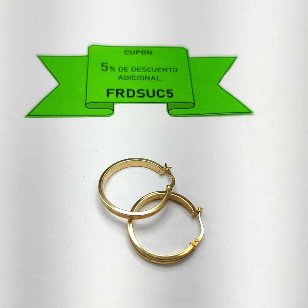 ARRACADAS PAR ORO 14 K 1.8 GRMS (SEMINUEVO)