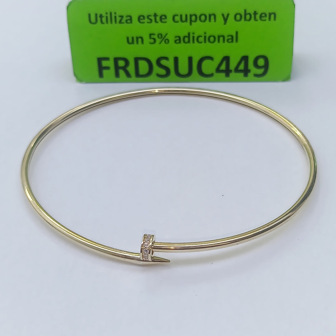 PULSERA CLAVO ORO 10K 2.5 (NUEVO)