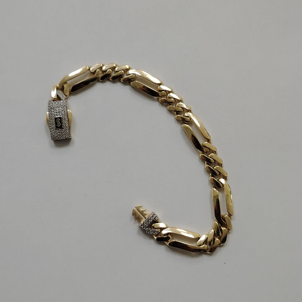 PULSERA MONACO ORO 14K 10 (NUEVO)