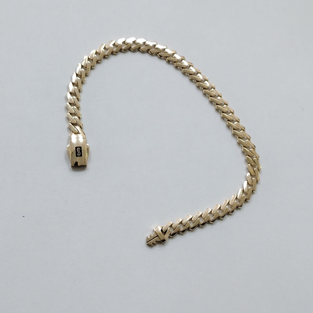 PULSERA CABALLERO MONACO ORO 14K 8.7 (NUEVO)
