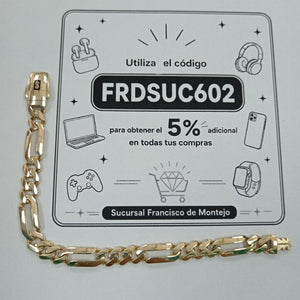 PULSERA MONACO ORO 14K 9.3 (NUEVO)