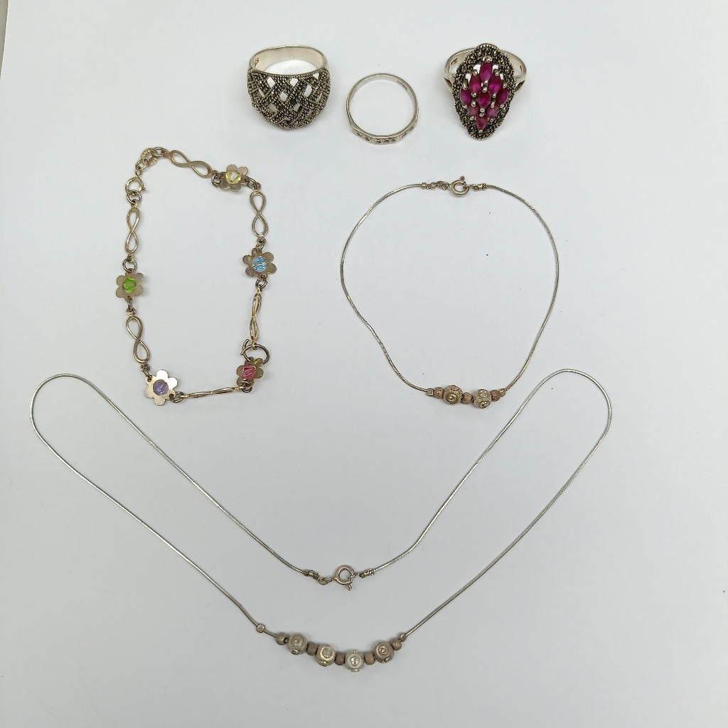ANILLITO, CADENA, PULSERA PLATA 24.7 GRMS (SEMINUEVO)