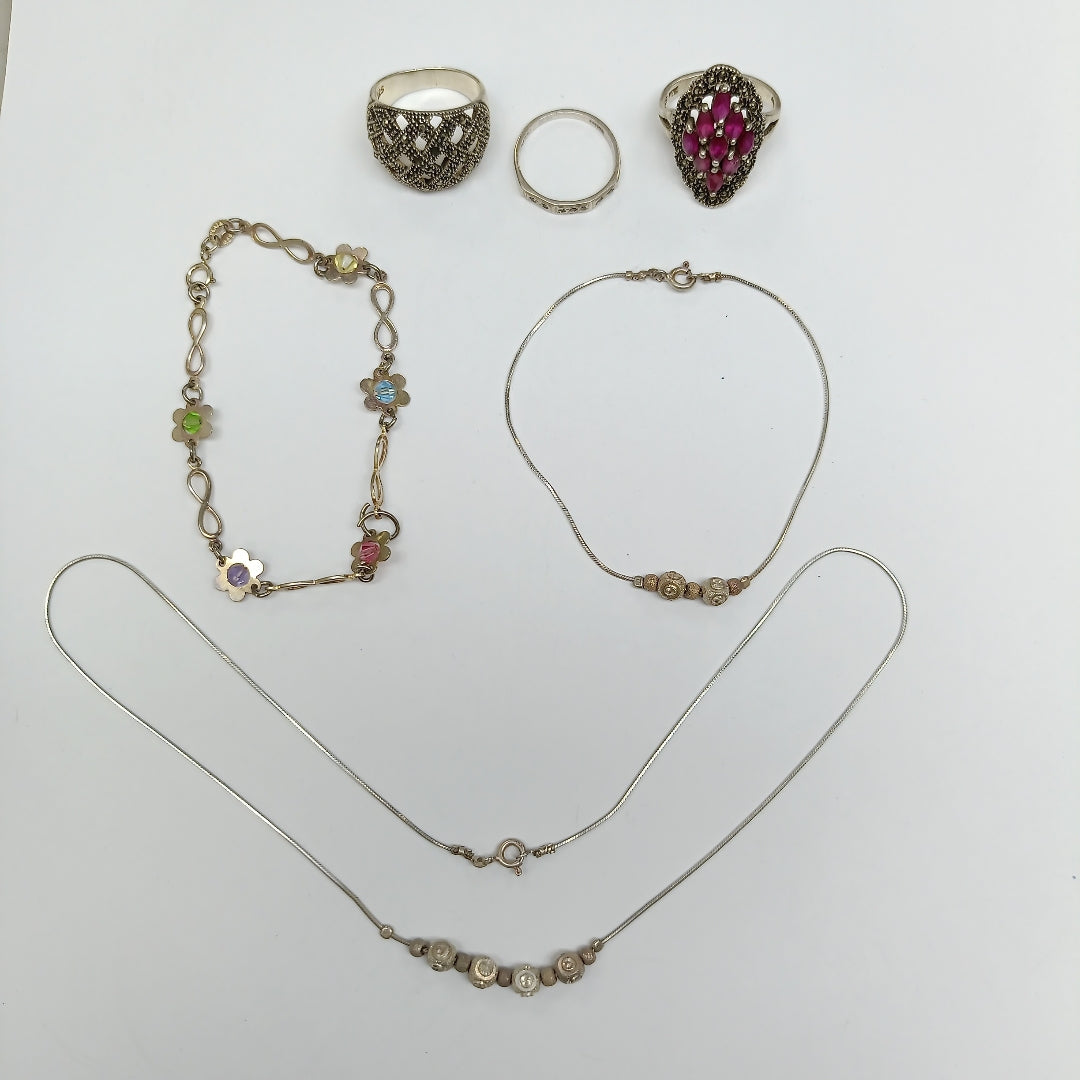 ANILLITO, CADENA, PULSERA PLATA 24.7 GRMS (SEMINUEVO)