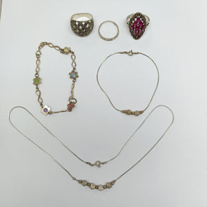 ANILLITO, CADENA, PULSERA PLATA 24.7 GRMS (SEMINUEVO)