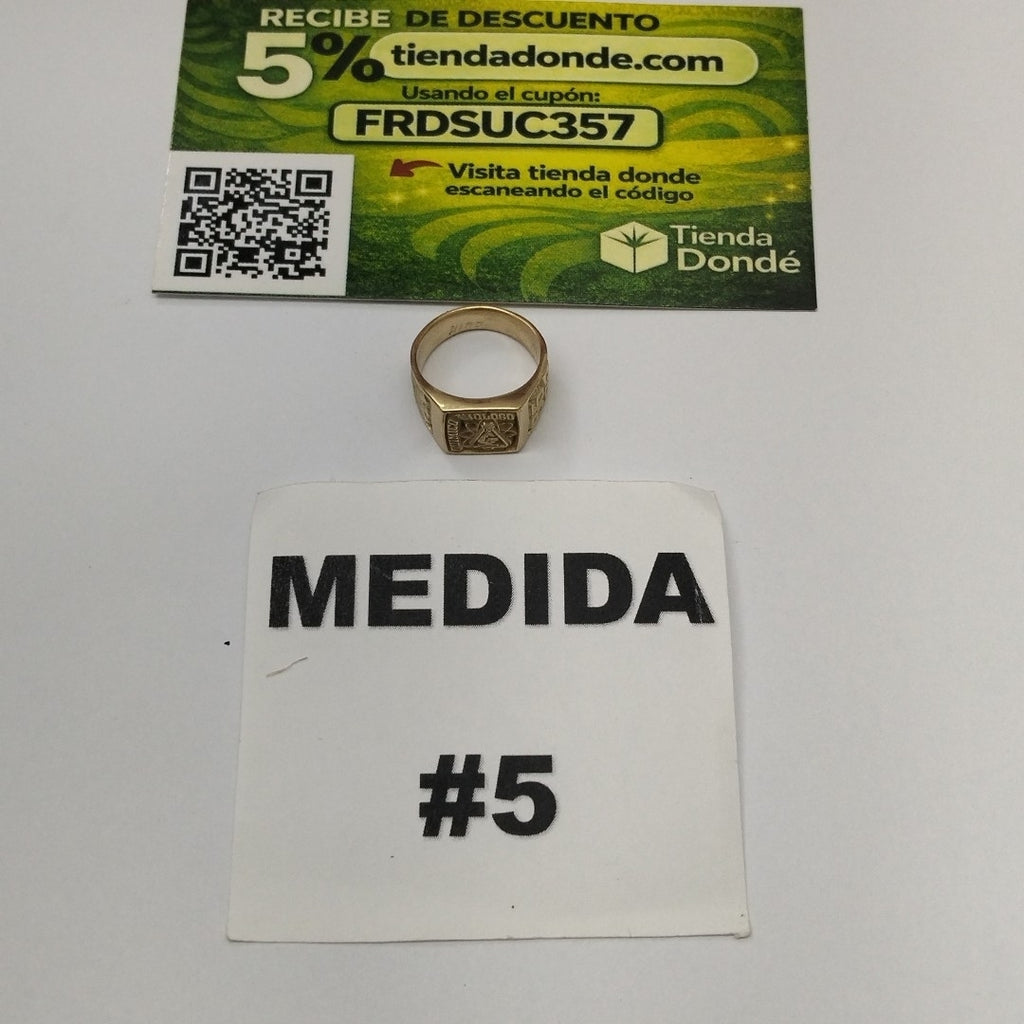 ANILLO DE GRADUACIÓN ORO 14 K 6 GRMS (SEMINUEVO)