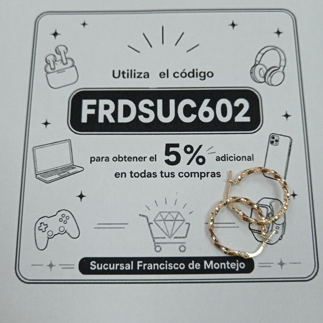 ARRACADAS ORO 14K 1 (NUEVO)