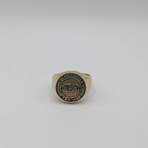 ANILLO CONMEMORATIVO ORO 14 K 9 GRMS (SEMINUEVO)