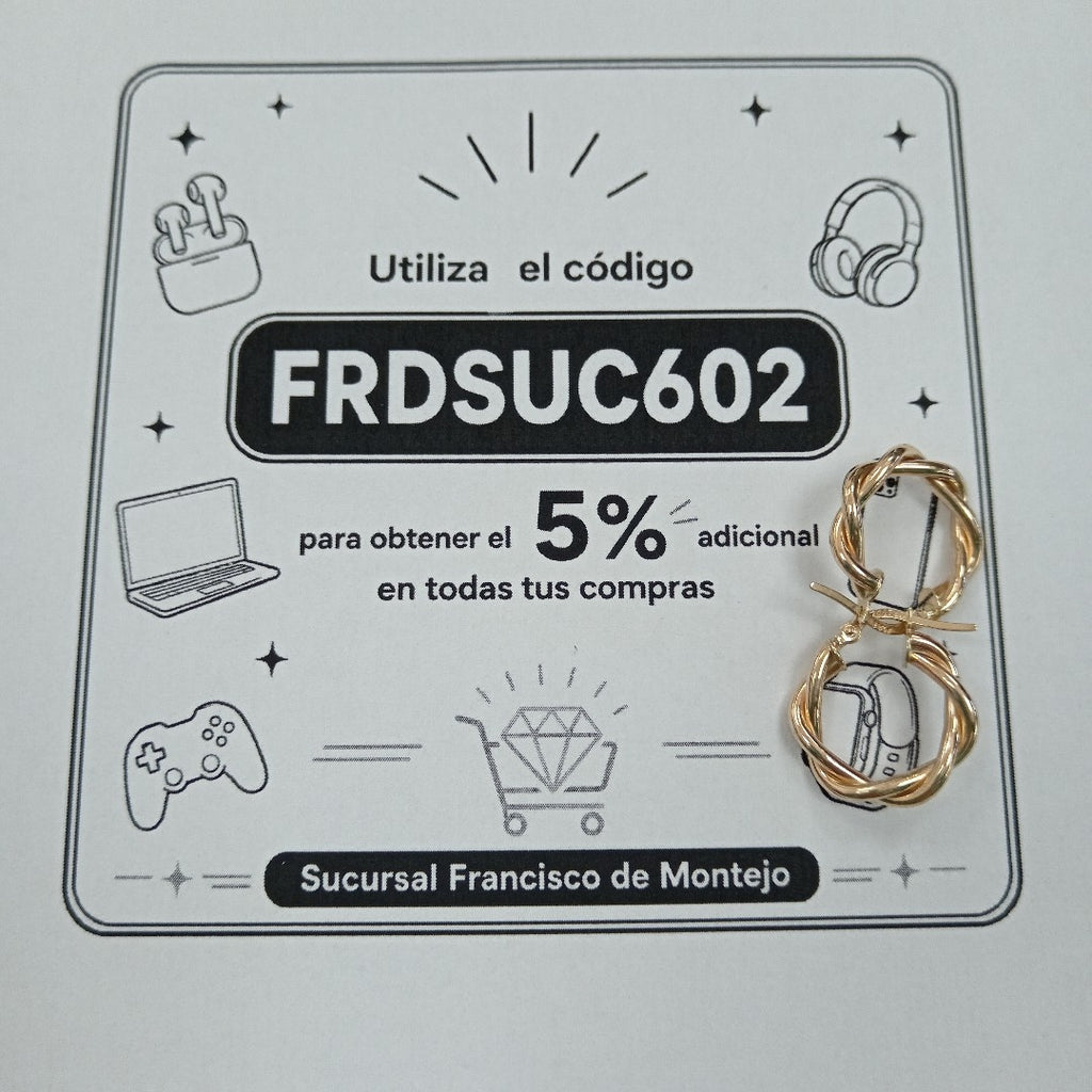 ARRACADAS ORO 14K 1.8 (NUEVO)