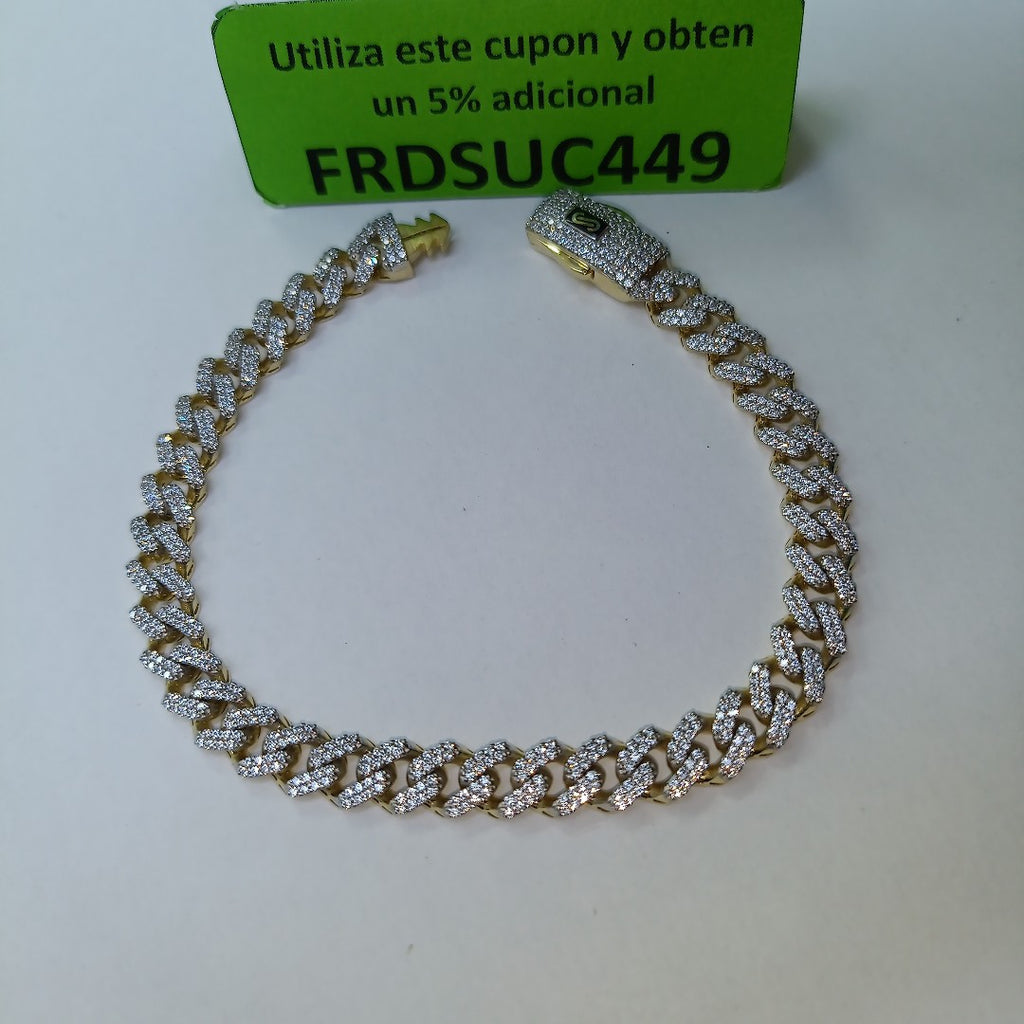 PULSERA MONACO ORO 10K 8 (NUEVO)