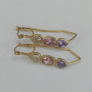ARETES PAR ORO 14 K 4 GRMS (SEMINUEVO)