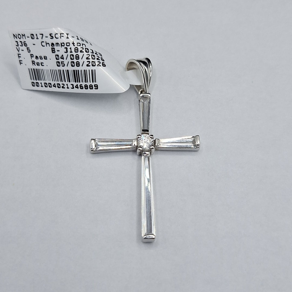 CRUZ, DIJE ORO, ORO BLANCO 14 K 4.3 GRMS (SEMINUEVO)