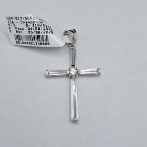 CRUZ, DIJE ORO, ORO BLANCO 14 K 4.3 GRMS (SEMINUEVO)
