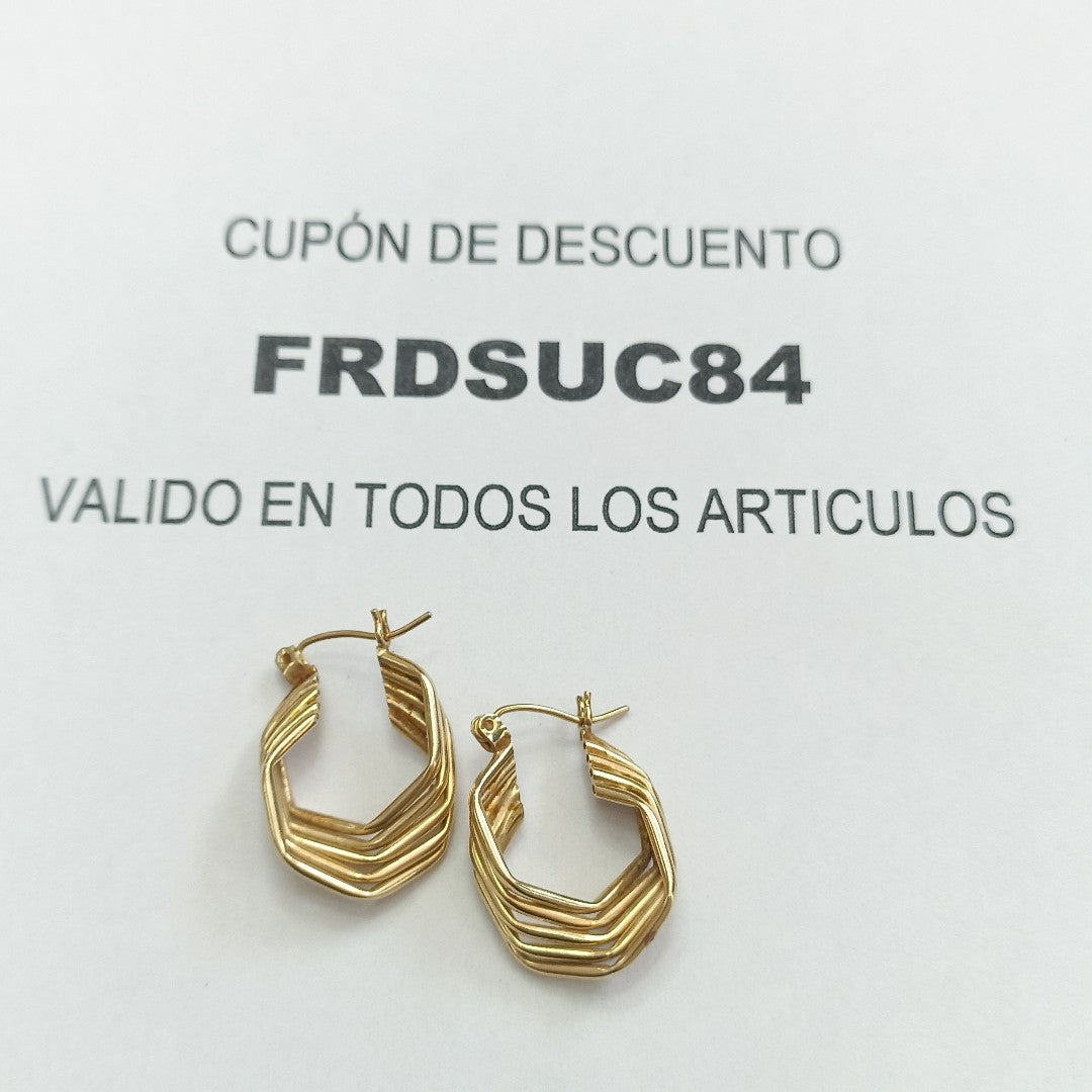 ARRACADAS PAR ORO 14 K 3.4 GRMS (SEMINUEVO)