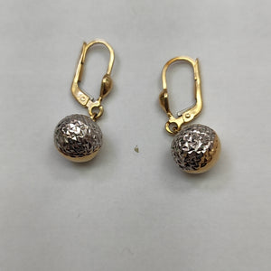 ARETES PAR ORO 14 K 2.4 GRMS (SEMINUEVO)