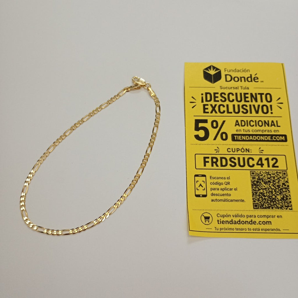 PULSERAS CABALLERO CARTIER 3 1 AMARILLA ORO 14K 2.2 (NUEVO)