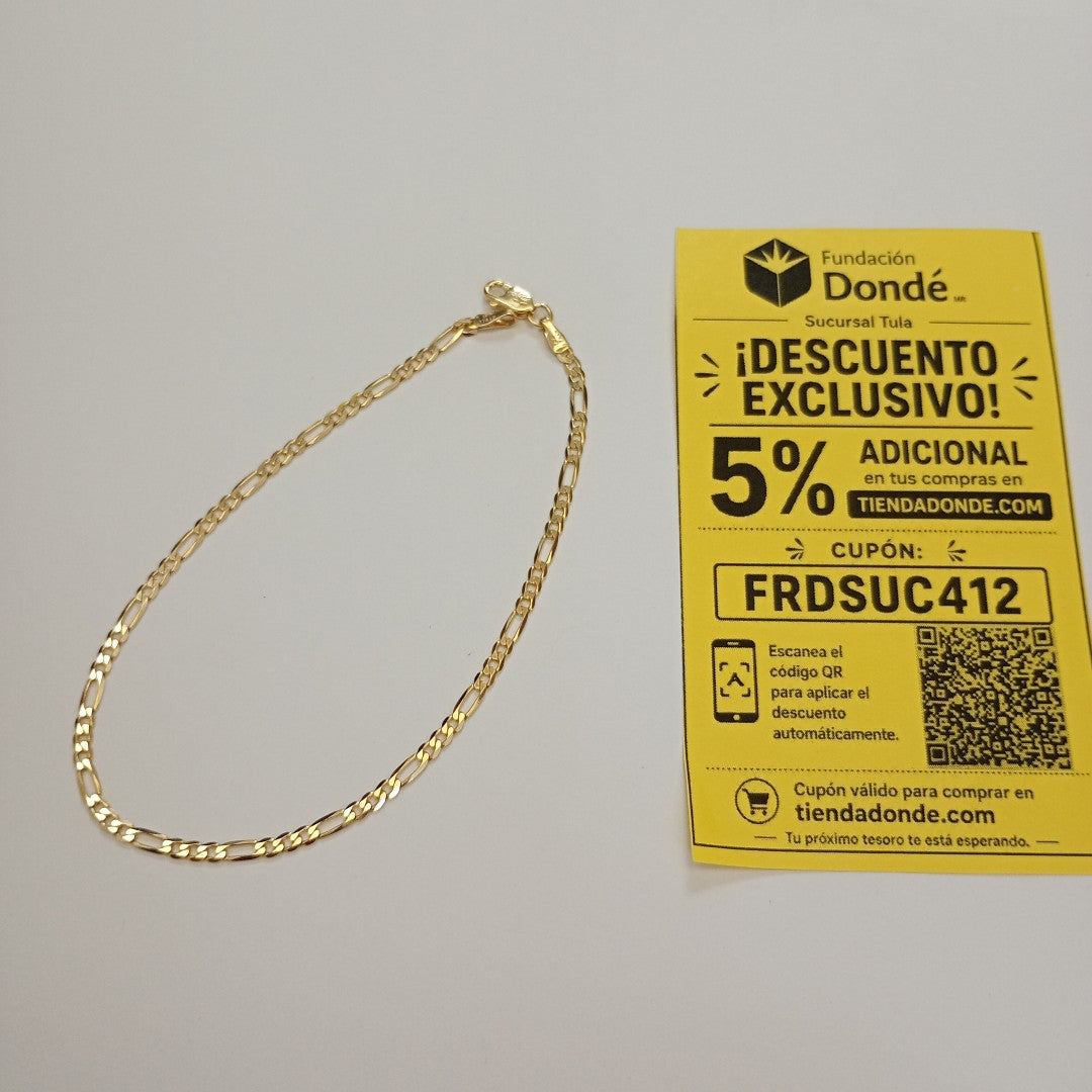 PULSERAS CABALLERO CARTIER 3 1 AMARILLA ORO 14K 2.2 (NUEVO)
