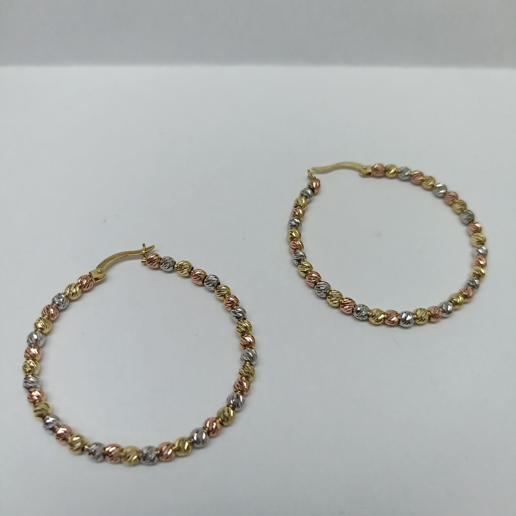 ARRACADAS PAR ORO, ORO COMBINADO 10 K 4.6 GRMS (SEMINUEVO)