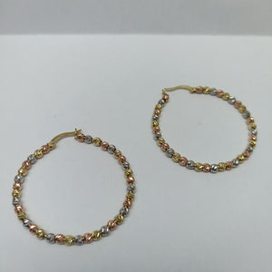 ARRACADAS PAR ORO, ORO COMBINADO 10 K 4.6 GRMS (SEMINUEVO)