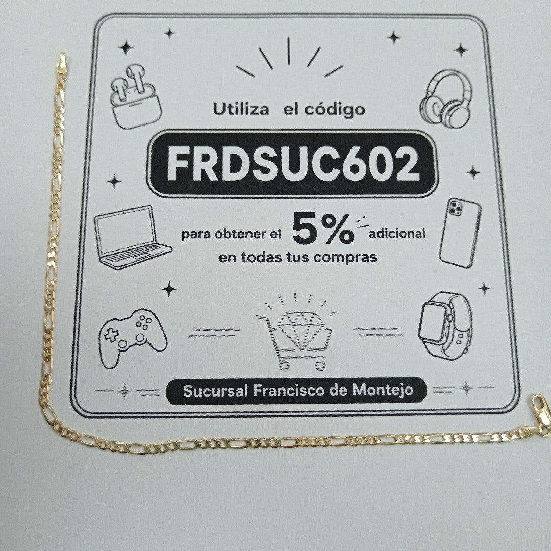 PULSERAS CABALLERO CARTIER 3 1 AMARILLA ORO 14K 2.2 (NUEVO)
