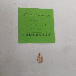 DIJE, MEDALLA RELIGIOSA ORO 10 K 0.8 GRMS (SEMINUEVO)