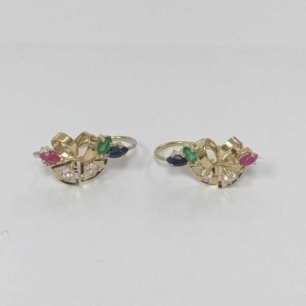 ARETES PAR ORO 14 K 2.2 GRMS (SEMINUEVO)