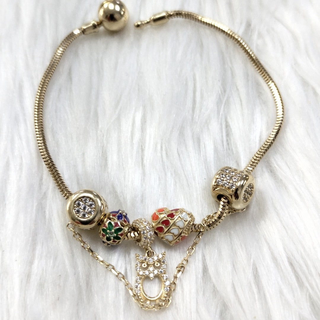 PULSERA CHARM ORO 14K 12 (NUEVO)