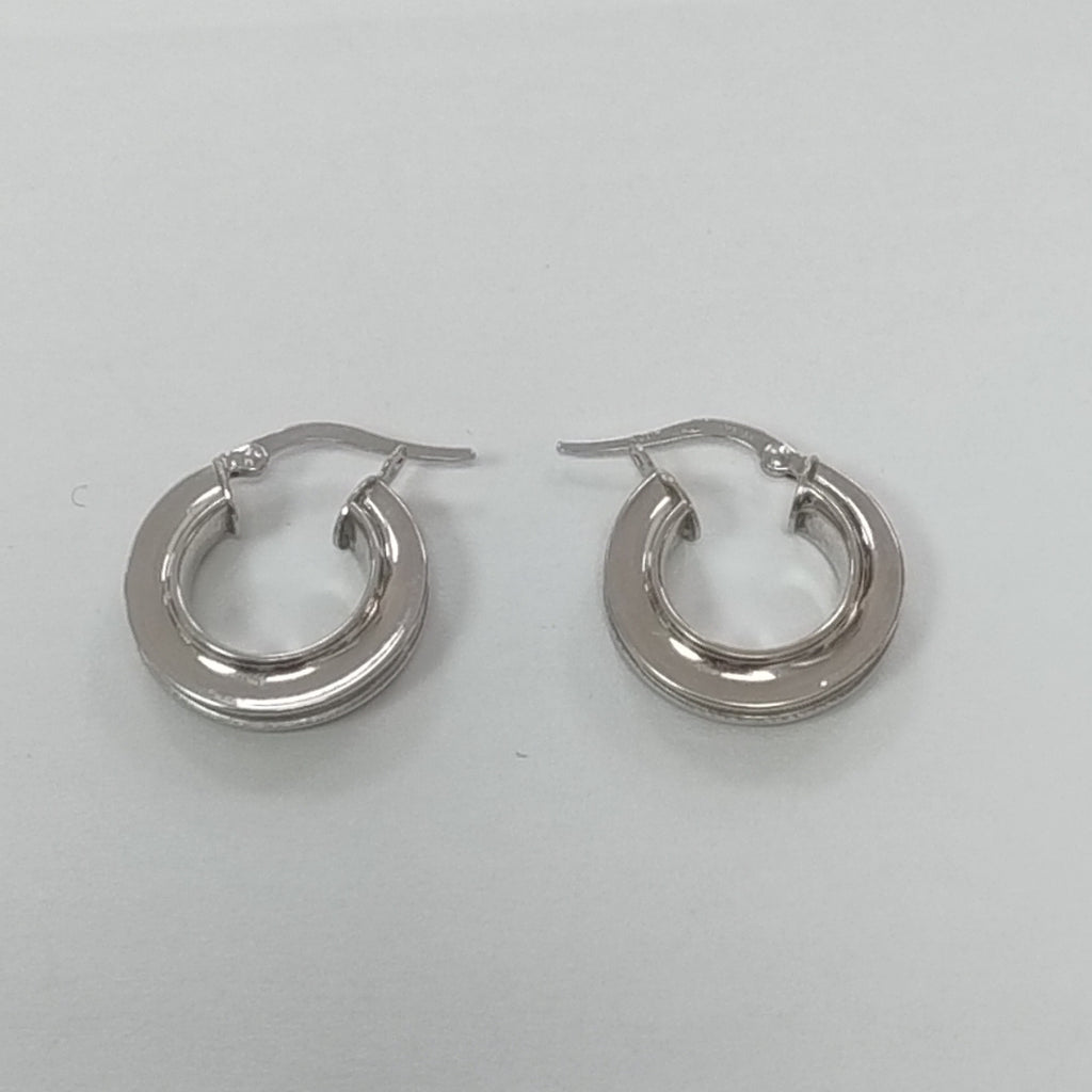 ARRACADAS PAR ORO BLANCO 14 K 2,00 GRMS (SEMINUEVO)
