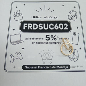 HUGGIES ORO 14K 1.6 (NUEVO)