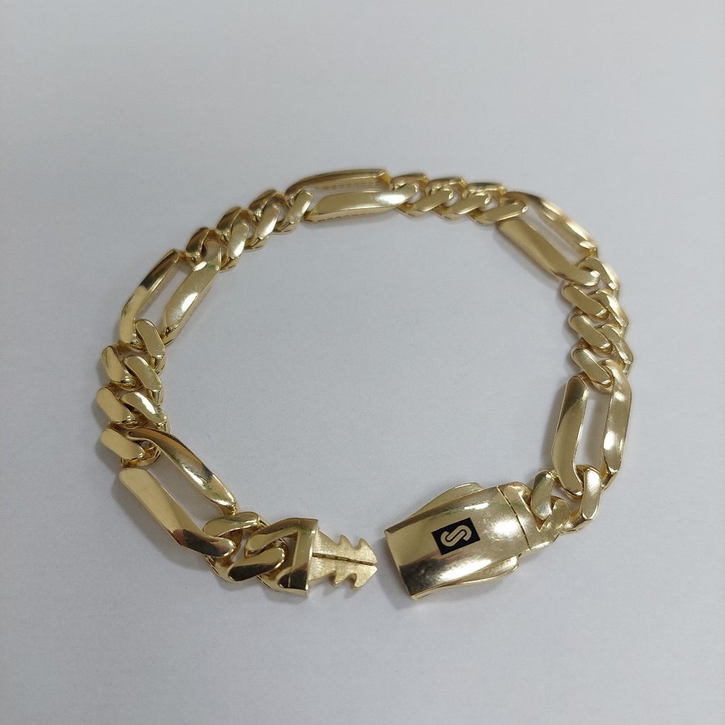 PULSERA CABALLERO MONACO ORO 14K 13.1 (NUEVO)