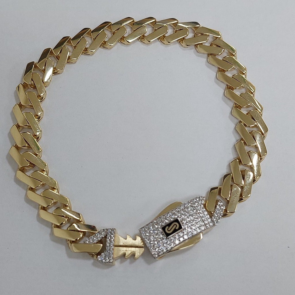 PULSERA CABALLERO MONACO ORO 14K 14.4 (NUEVO)