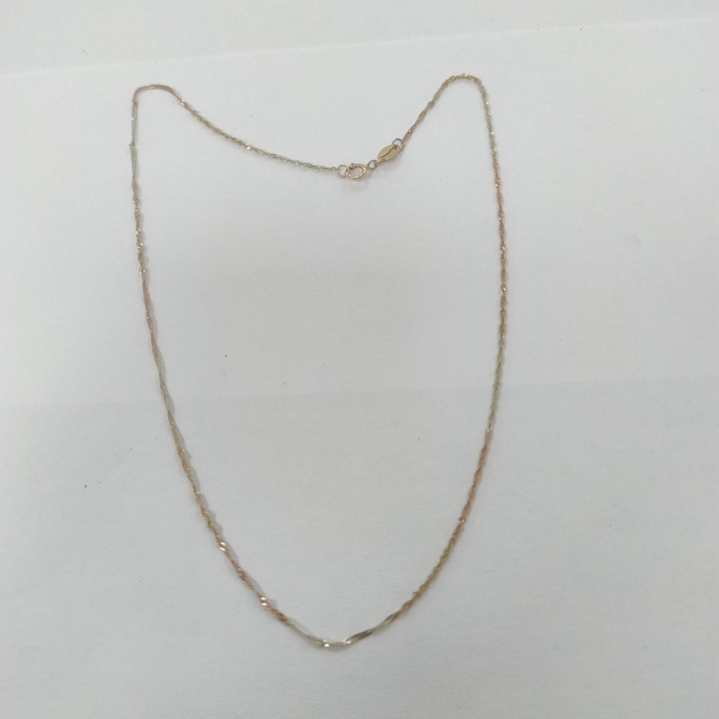 CADENA ORO COMBINADO 10 K 0.7 GRMS (SEMINUEVO)