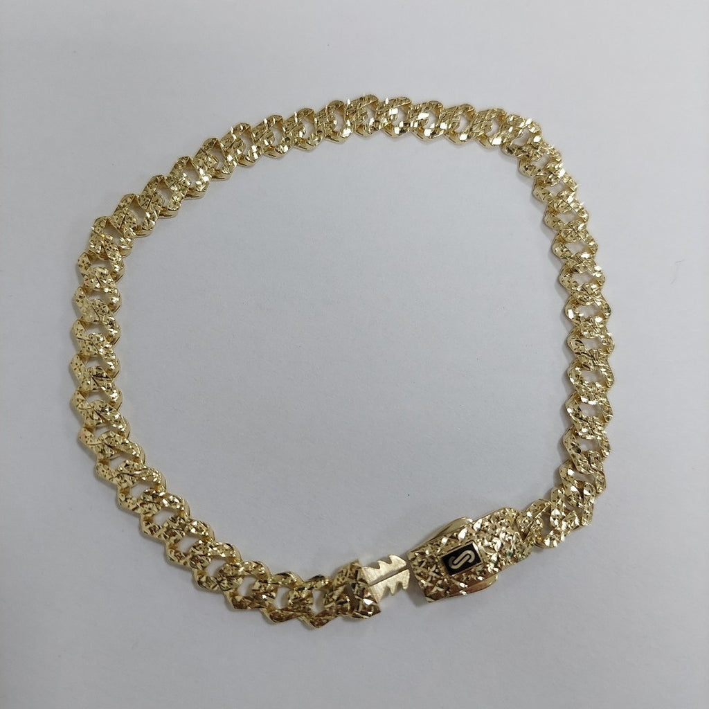PULSERA CABALLERO MONACO ORO 14K 8.1 (NUEVO)