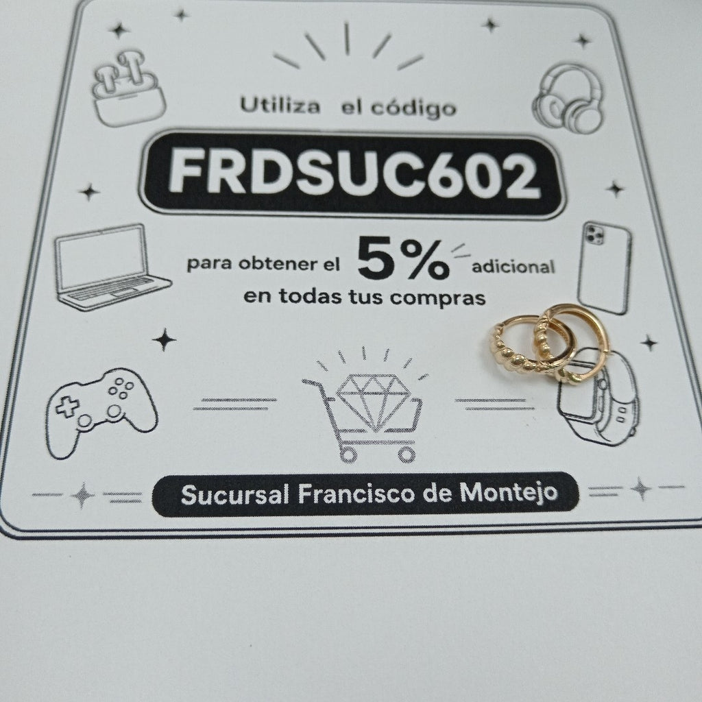 HUGGIES ORO 14K 1.3 (NUEVO)