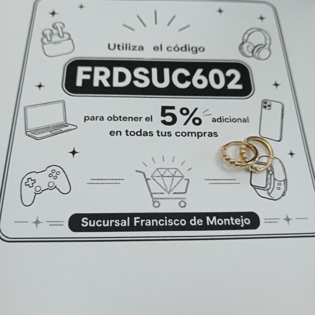 HUGGIES ORO 14K 1.3 (NUEVO)