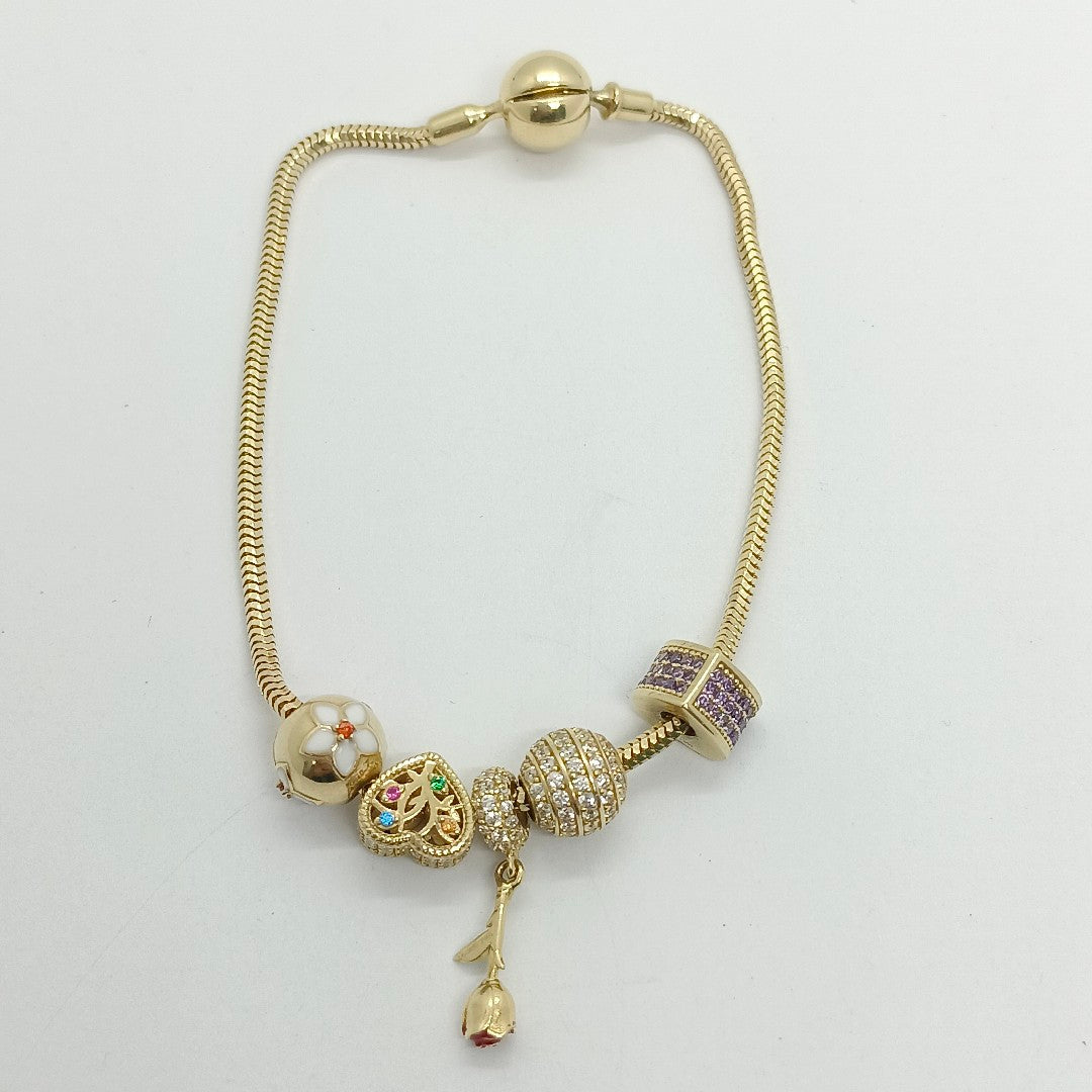 PULSERA CHARM ORO 14K 10.8 (NUEVO)