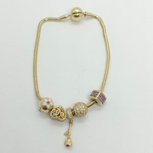 PULSERA CHARM ORO 14K 10.8 (NUEVO)