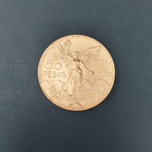 Moneda Centenario Cincuenta Pesos Oro Mexicano 21.6K