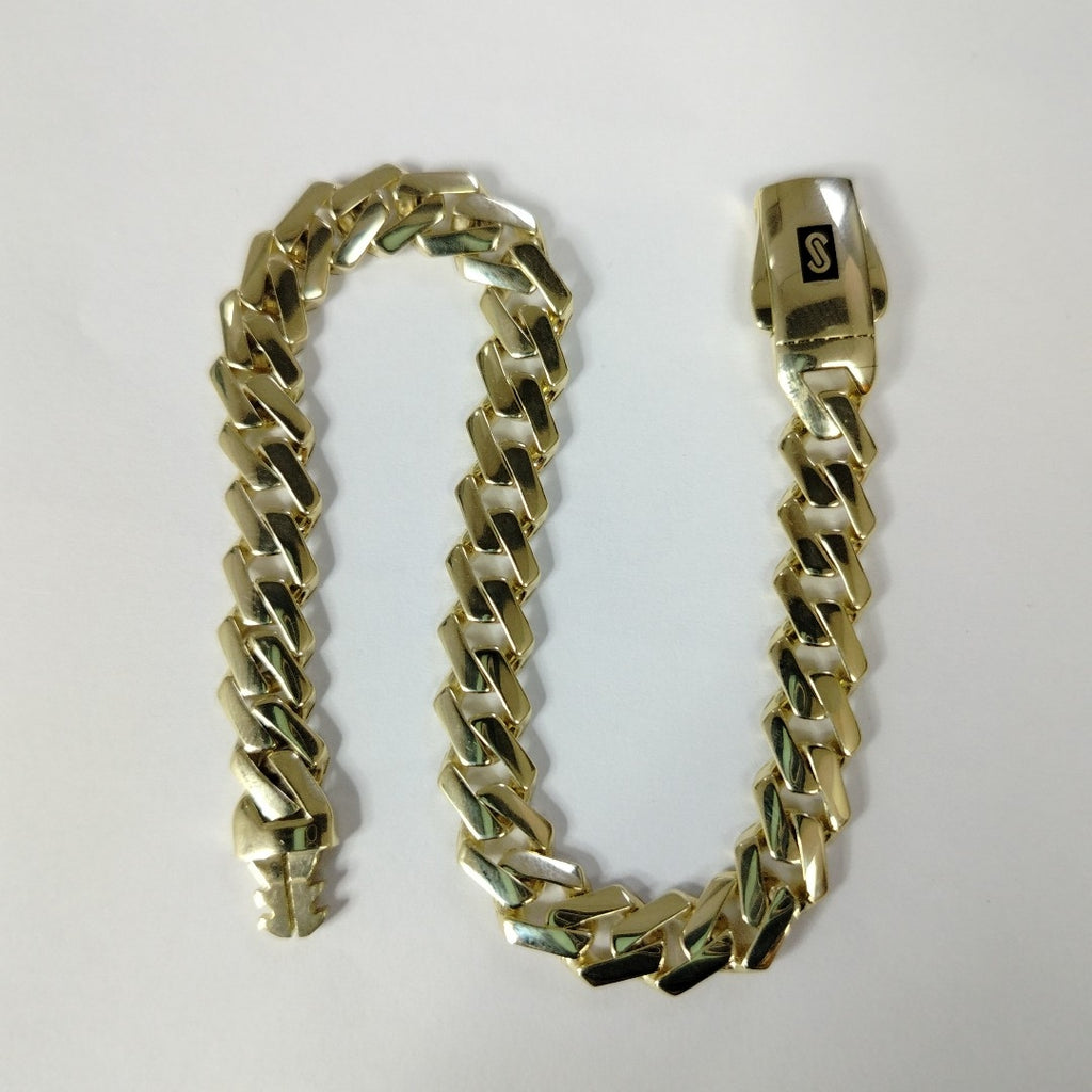 PULSERA CABALLERO MONACO ORO 10K 9.2 (NUEVO)