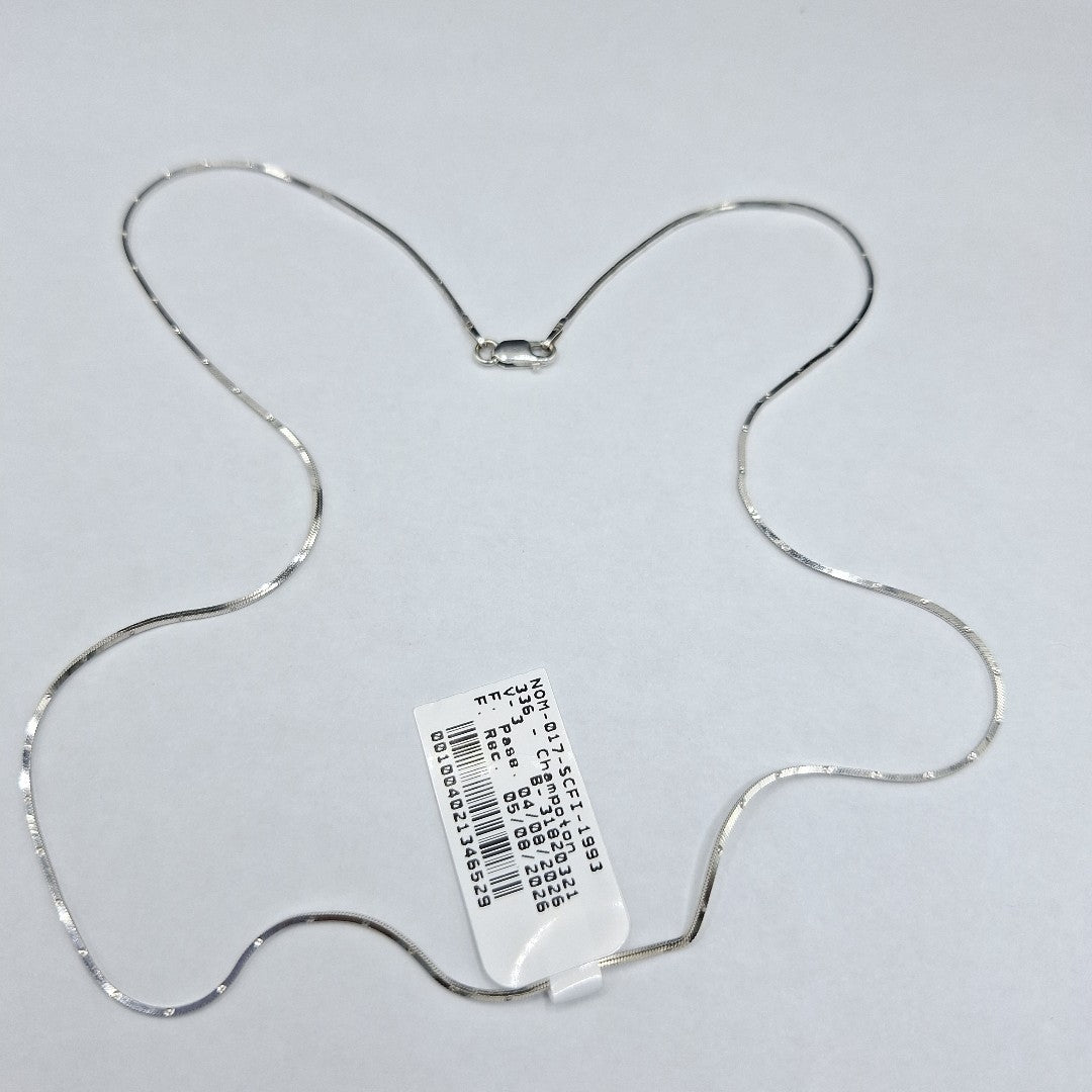 CADENA ORO, ORO BLANCO 14 K 3.5 GRMS (SEMINUEVO)