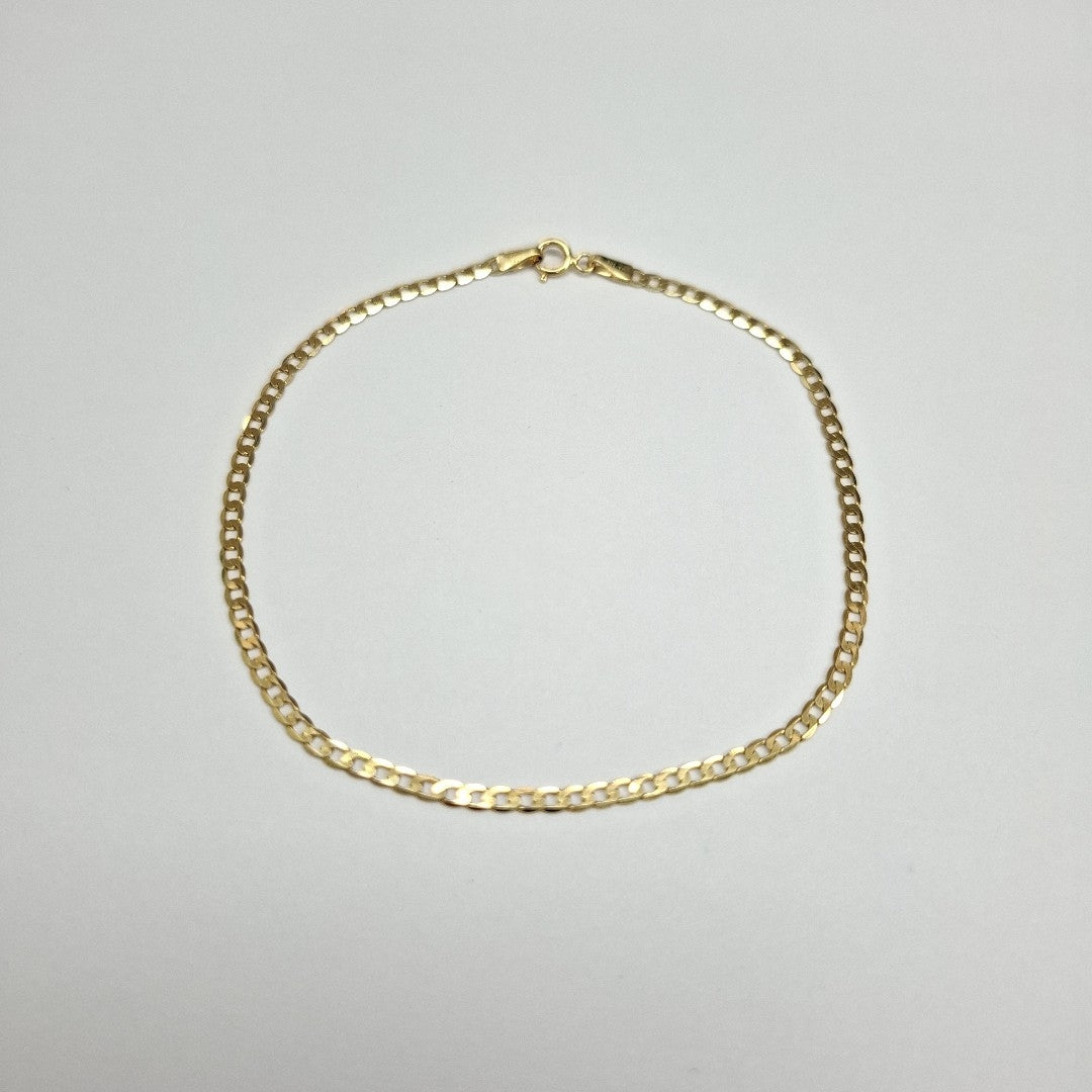 PULSERAS CABALLERO BARBADA AMARILLA ORO 14K 1.6 (NUEVO)