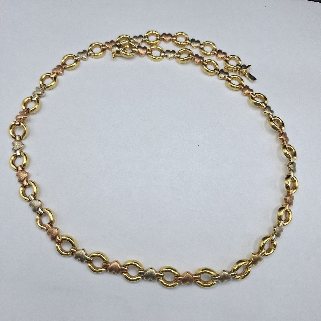 GARGANTILLA ORO, ORO COMBINADO 14 K 21.5 GRMS (SEMINUEVO)