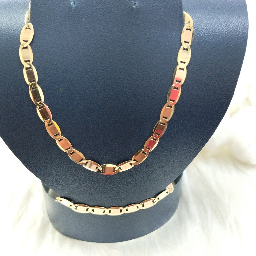 CADENAS VALENTINA/ESPEJO ORO 14K 9.8 (NUEVO)
